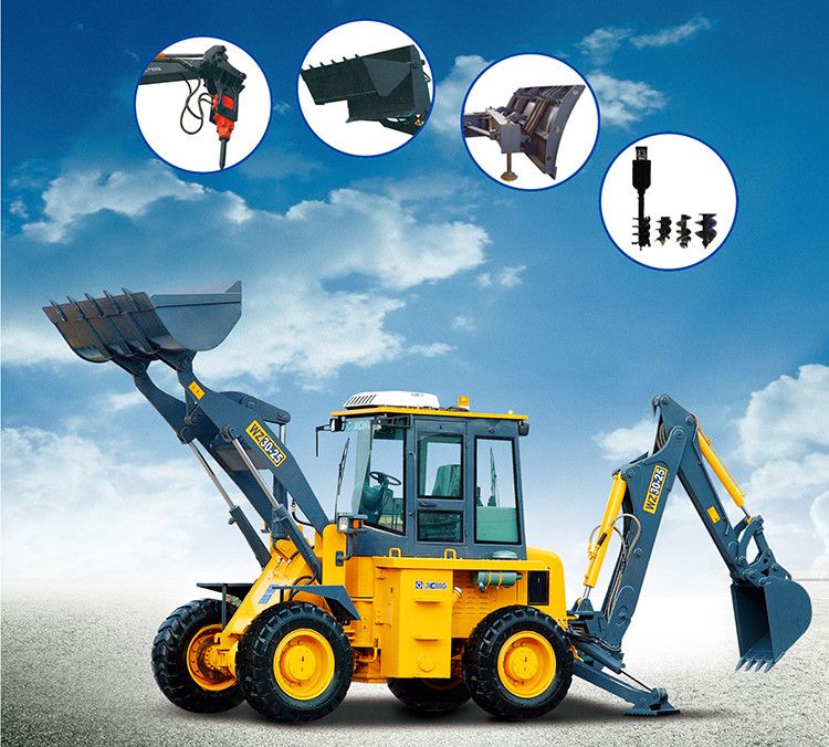 XCMG Official 2.5 ton mini tractor with backhoe and front loader WZ30-25 Price